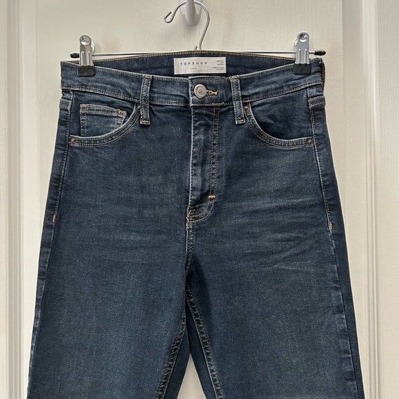 Topshop Jamie Skinny Jeans High Rise Ankle Length Blue Black Size 26 - Picture 8 of 16